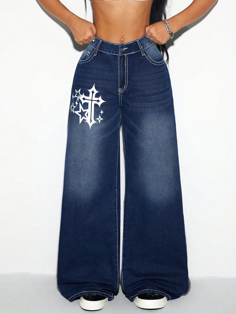 Cross Wide Leg Jeans