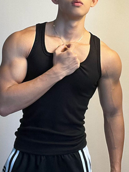 Men's Square Neck Wide Strap Tank