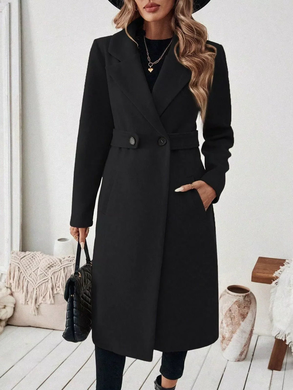 Single-Button Longline Coat