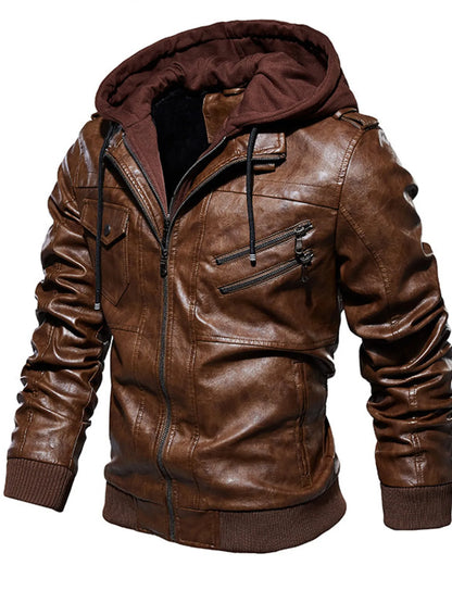 Men's Plus Size Zip Hooded Jacket