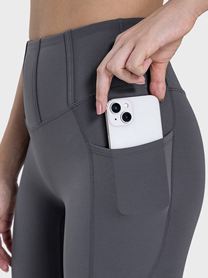 Pocketed High Waist Active Leggings - MONLANE