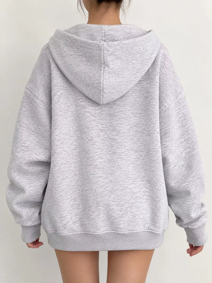 Plus size zip-up hoodie, view 23