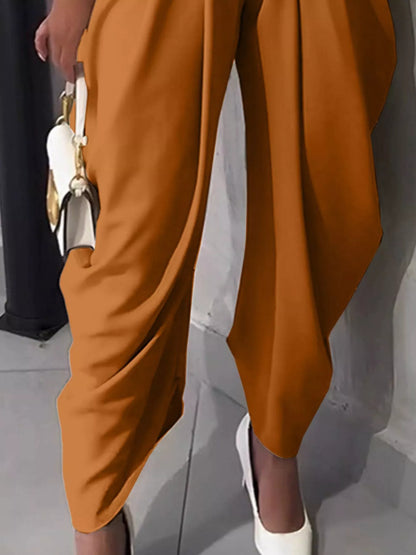 High-Waisted Wide Leg Pleated Pants