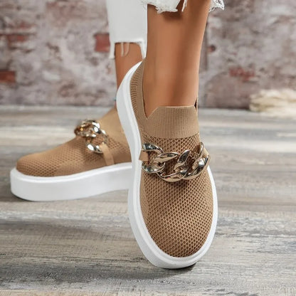 Platform Round Toe Slip-Ons