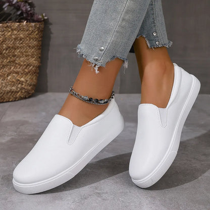 Round Toe Platform Slip-Ons