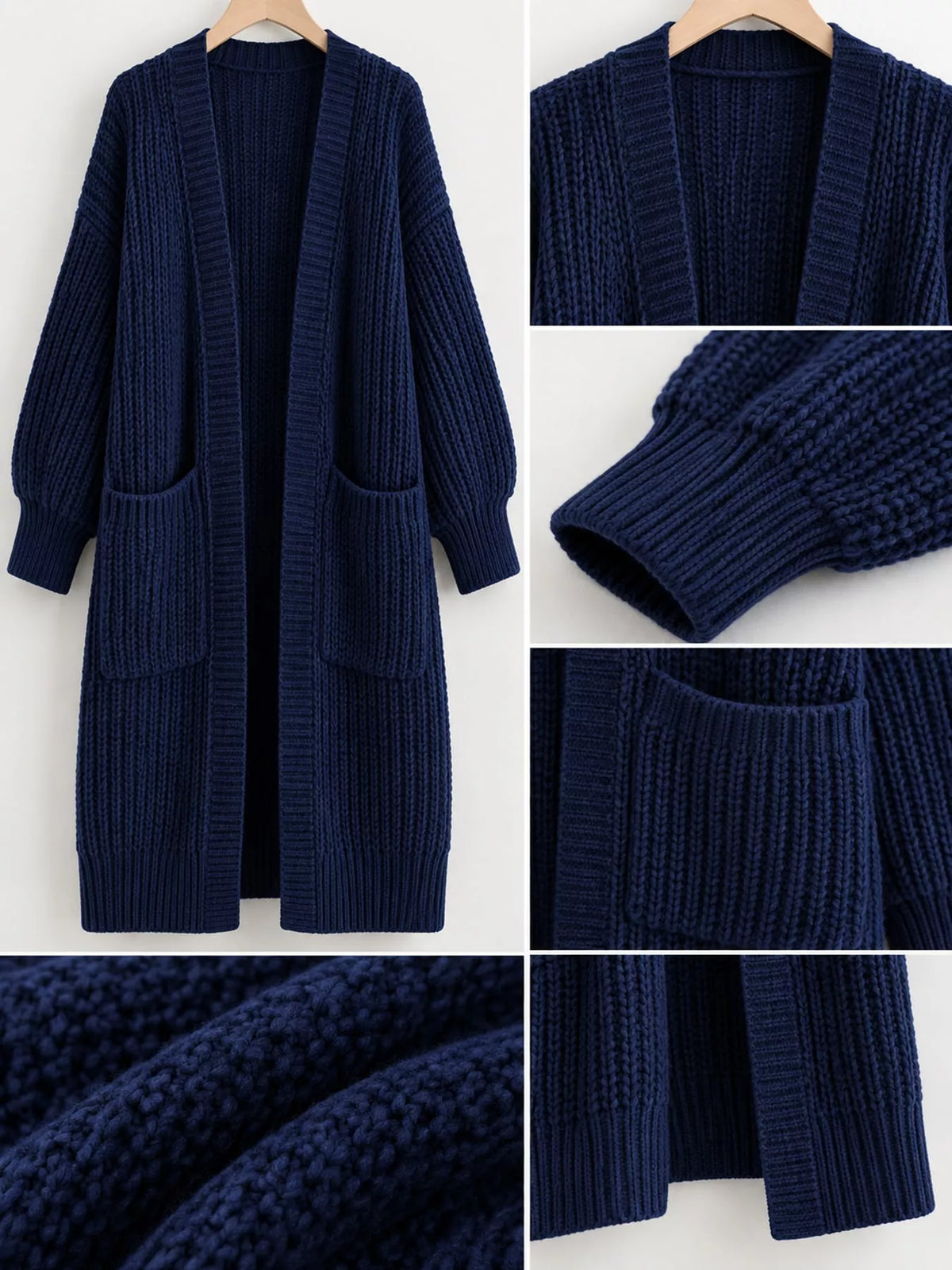Chunky knit openwork cardigan, view 31
