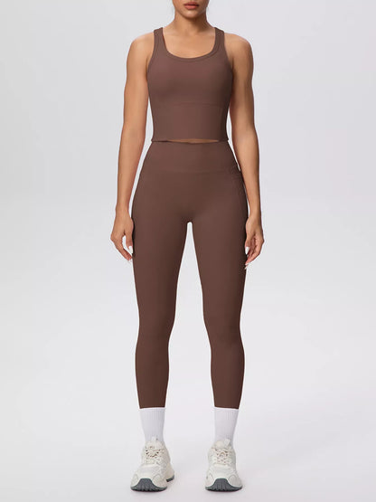 Scoop Neck Tank & High-Waisted Leggings Set