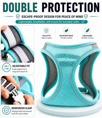 Reflective Mesh Harness & Leash Set