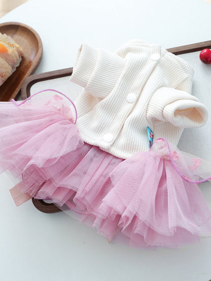 Pearl-Embellished Pet Dress