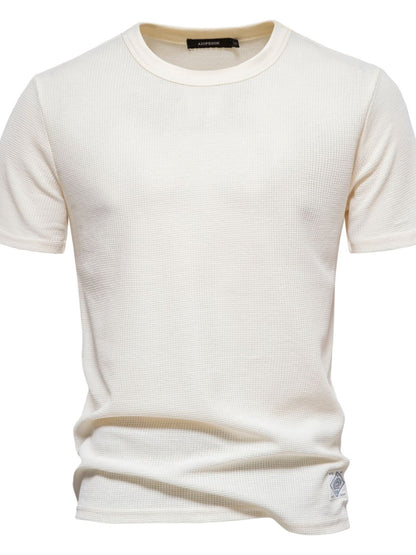 Men's Waffle-Knit Short Sleeve T-Shirt