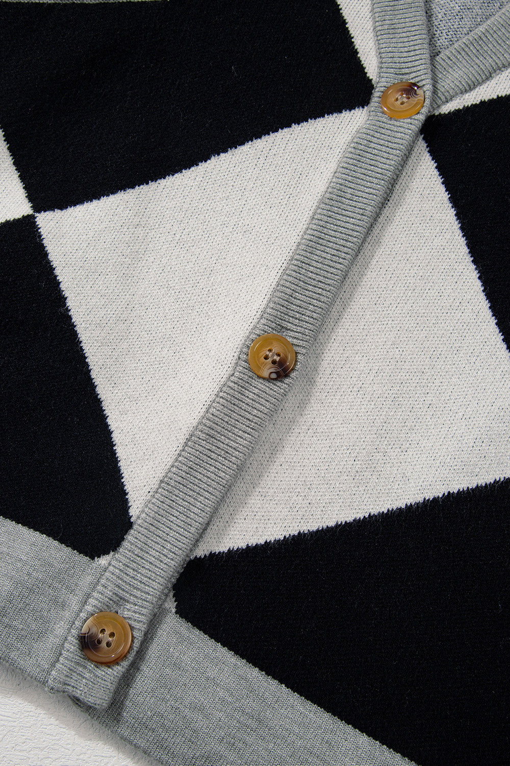 Checkered Button Up Cardigan