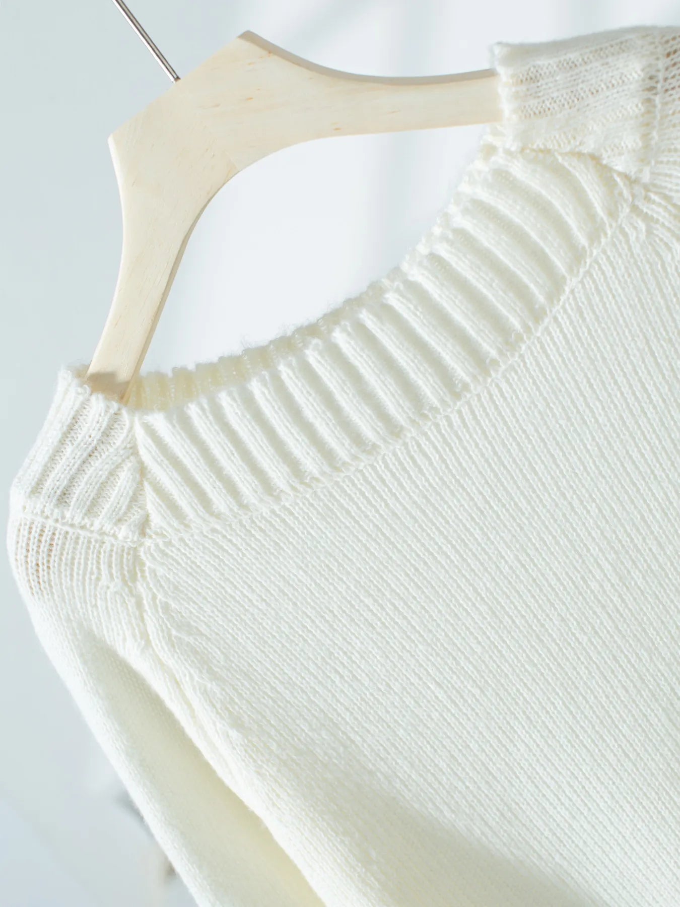 Ribbed Knit Boat Neck Sweater