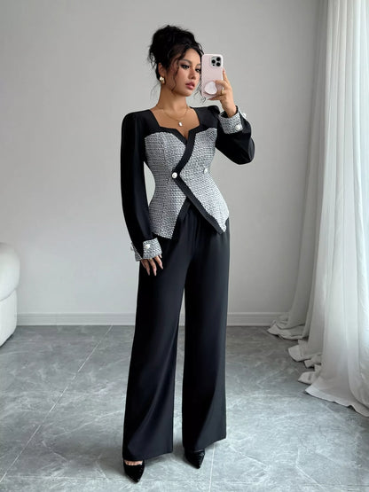 Wide Leg Pants Set