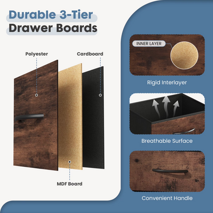 10-Drawer Fabric Dresser