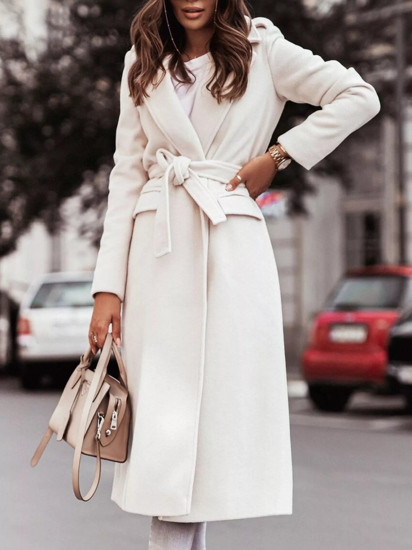 Tie Waist Longline Outerwear