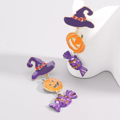 Halloween 18K Gold-Plated Pumpkin Earrings