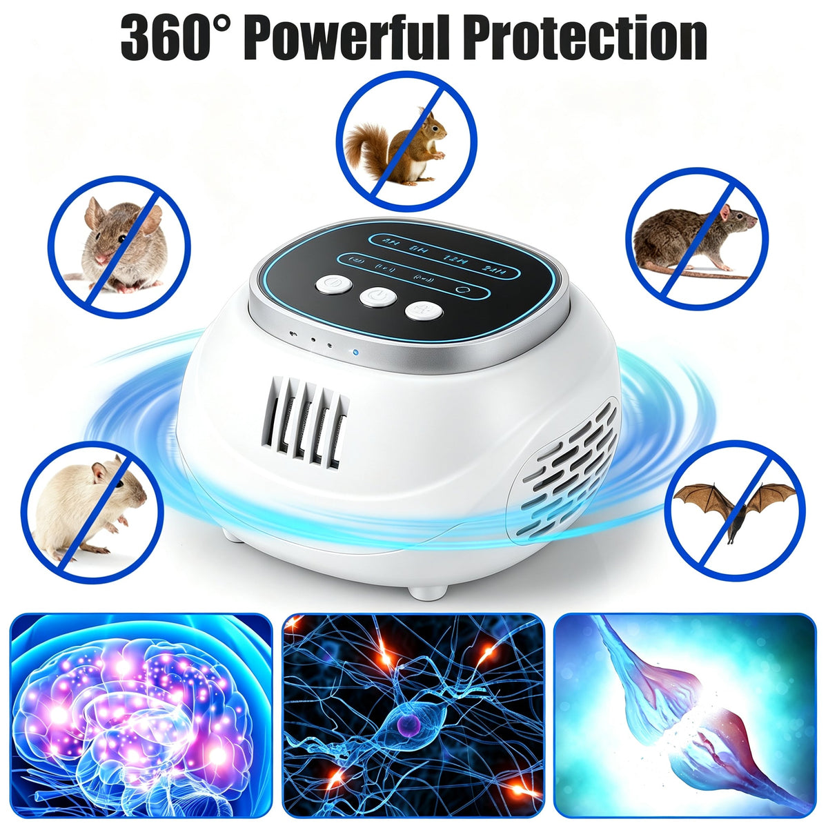 Ultrasonic rodent repeller, view 2