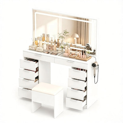 White Makeup Vanity Table