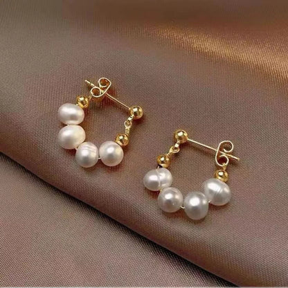 Freshwater Pearl Hoop Earrings