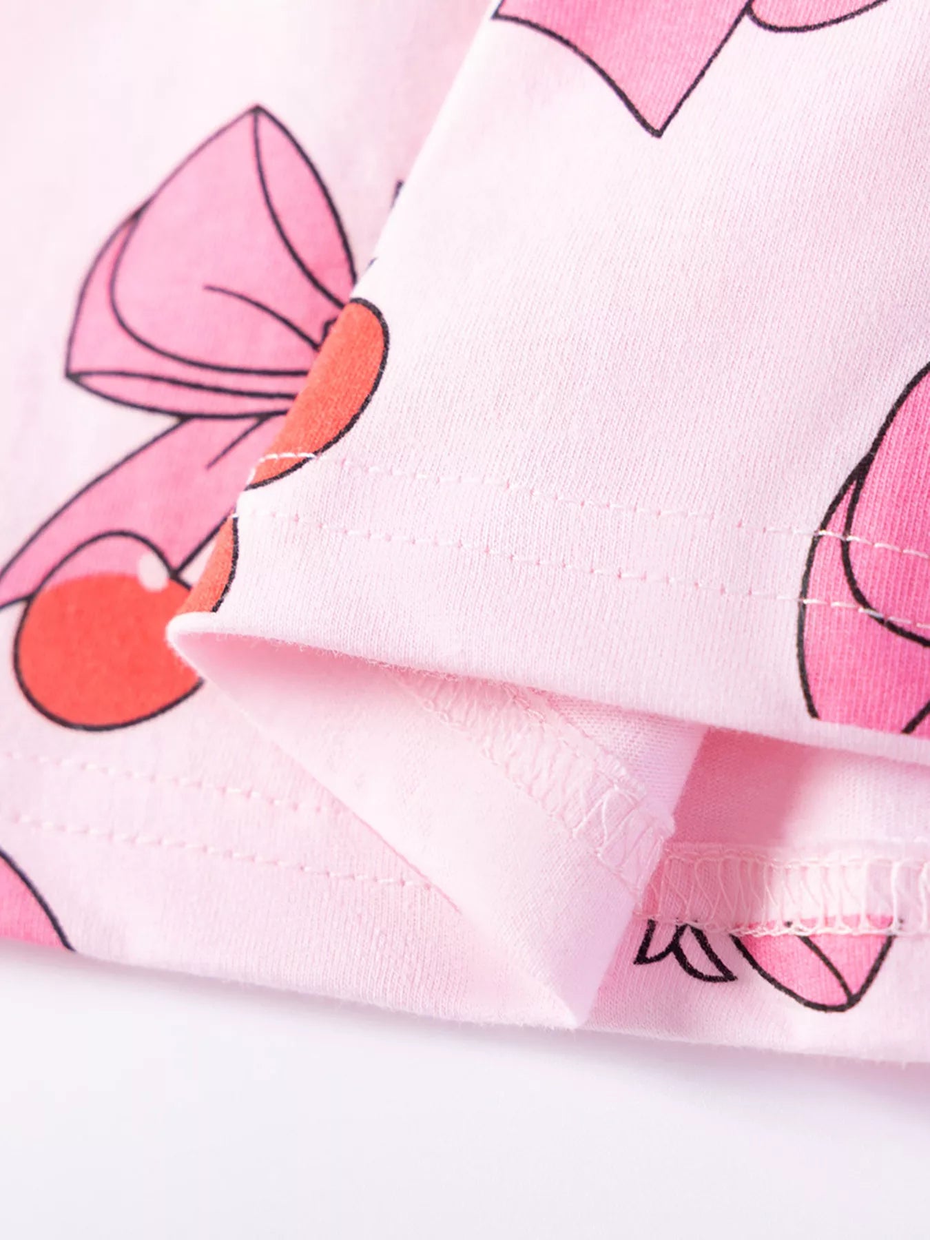Children's Cherry Bowknot Print Dress