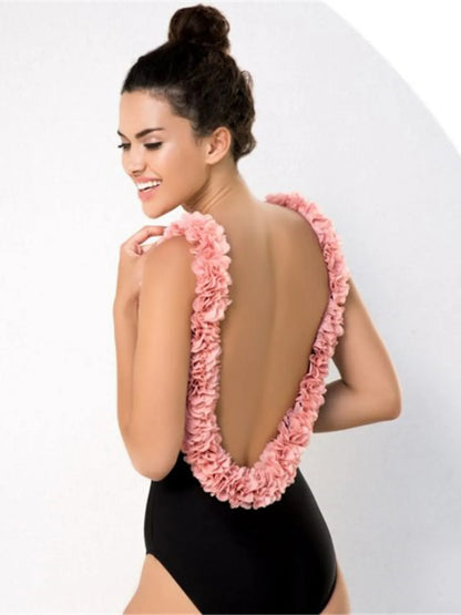 Backless Petal Strap Parent-Child Swimsuit