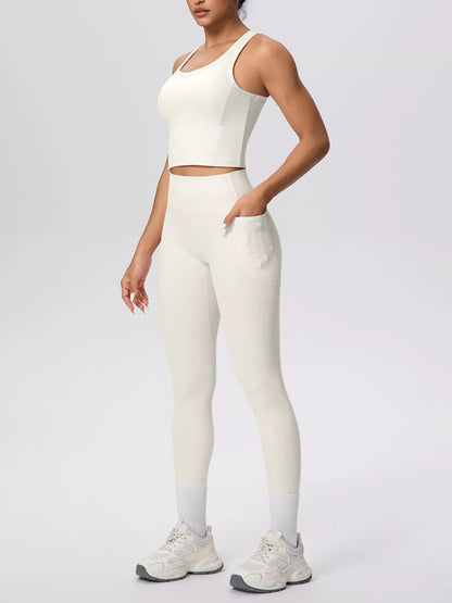 Scoop Neck Tank & High-Waisted Leggings Set