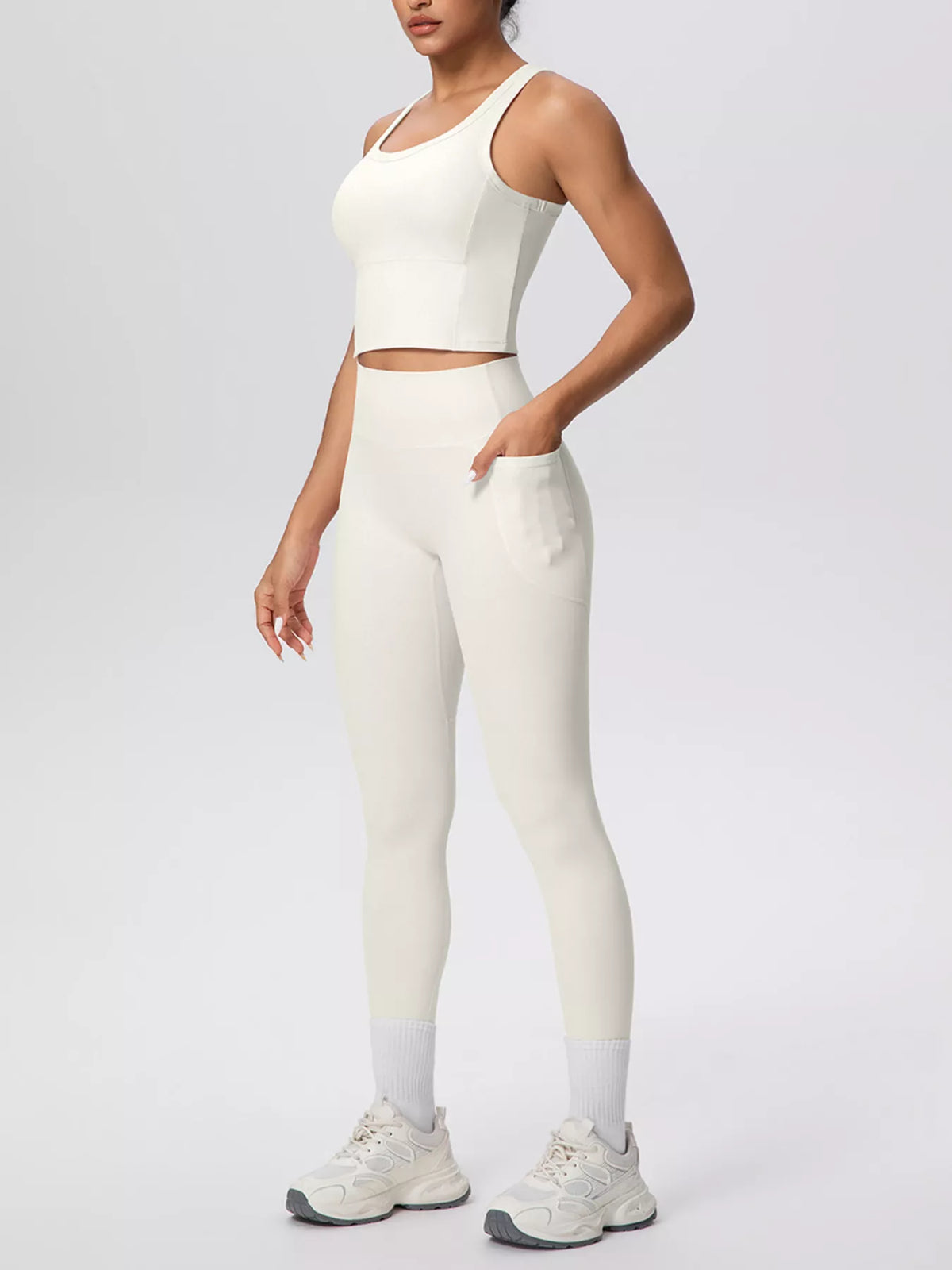 Scoop Neck Tank & High-Waisted Leggings Set