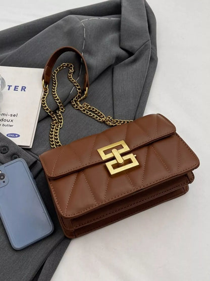 Quilted Flap Chain Crossbody Bag