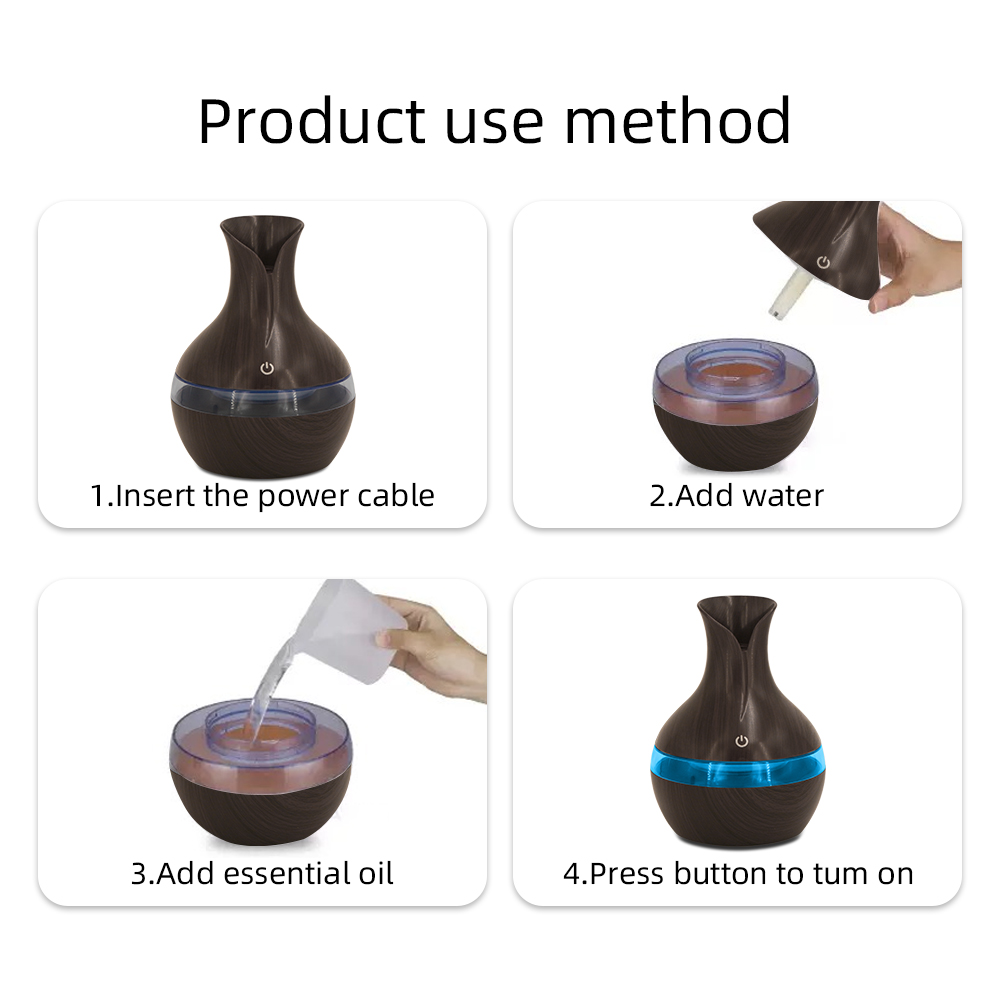Portable USB Humidifier Diffuser for Travel & Office 300ml