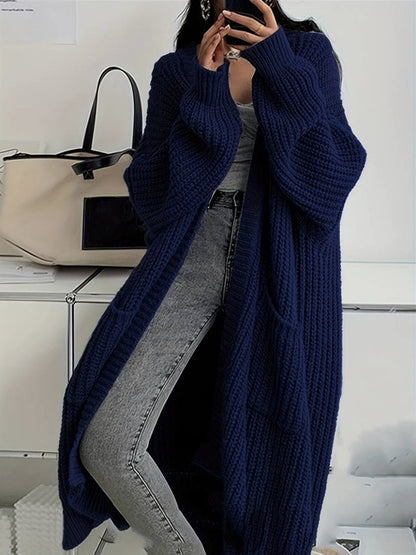 Plus size chunky knit cardigan, view 81
