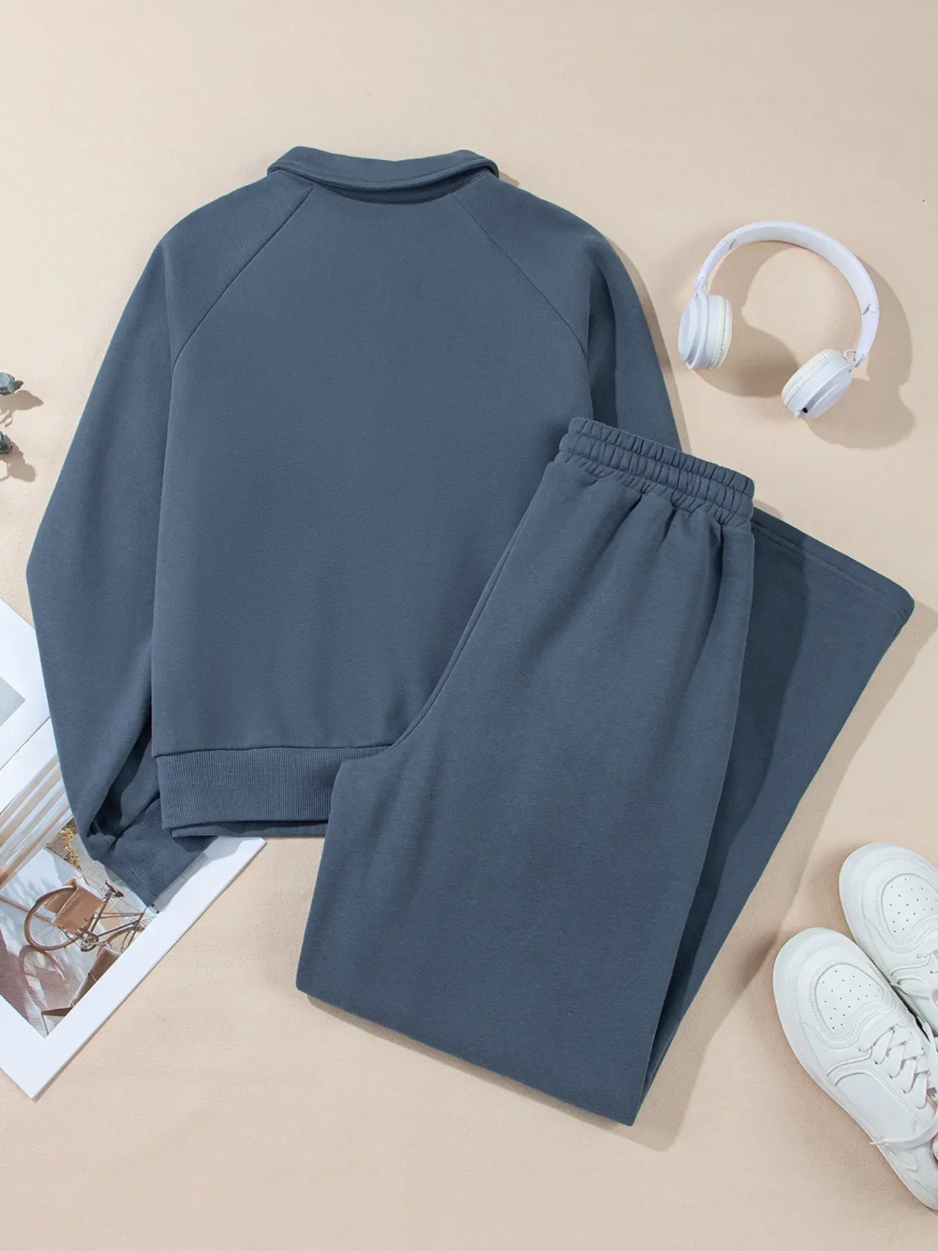 Sweatshirt and High Waist Pants Active Set