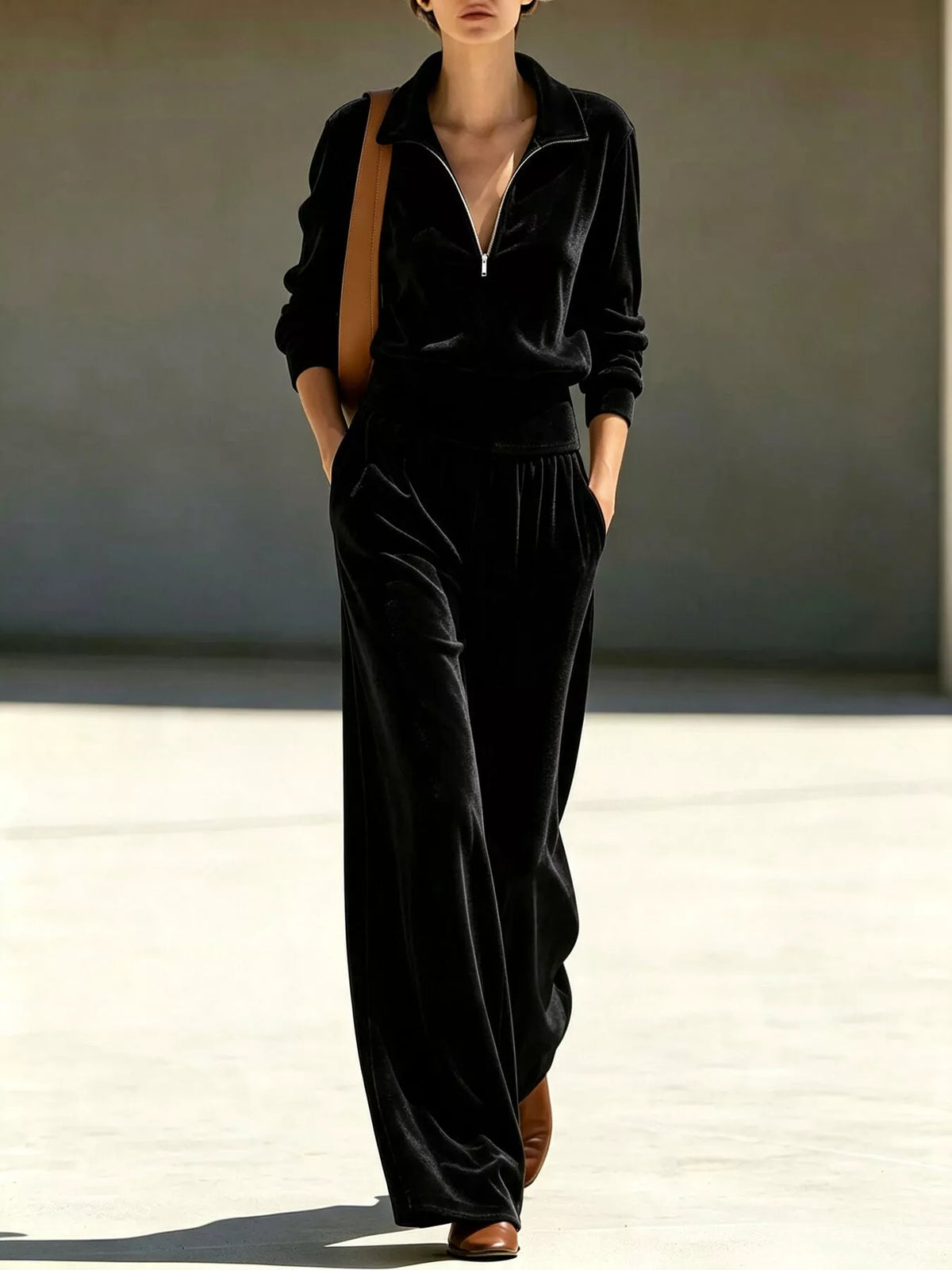 Plus size quarter-zip set, view 7
