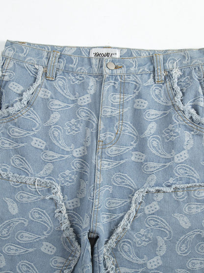 Contrast Washed Bootcut Jeans