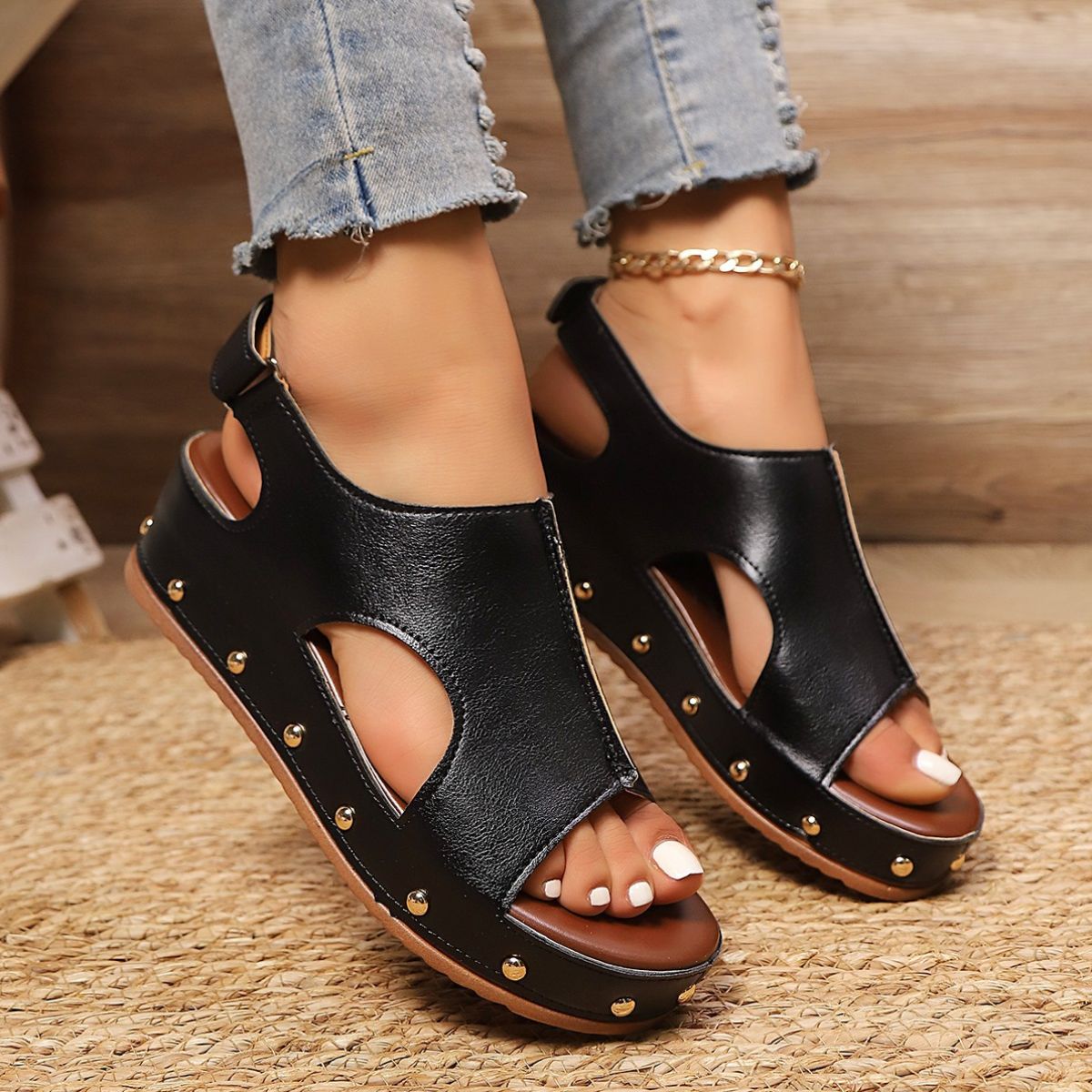 Wedge Velcro Sandals