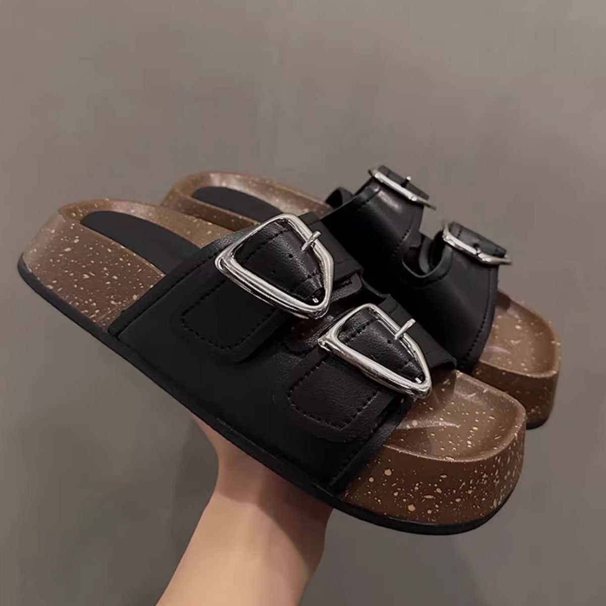 Platform Wide Toe Sandals