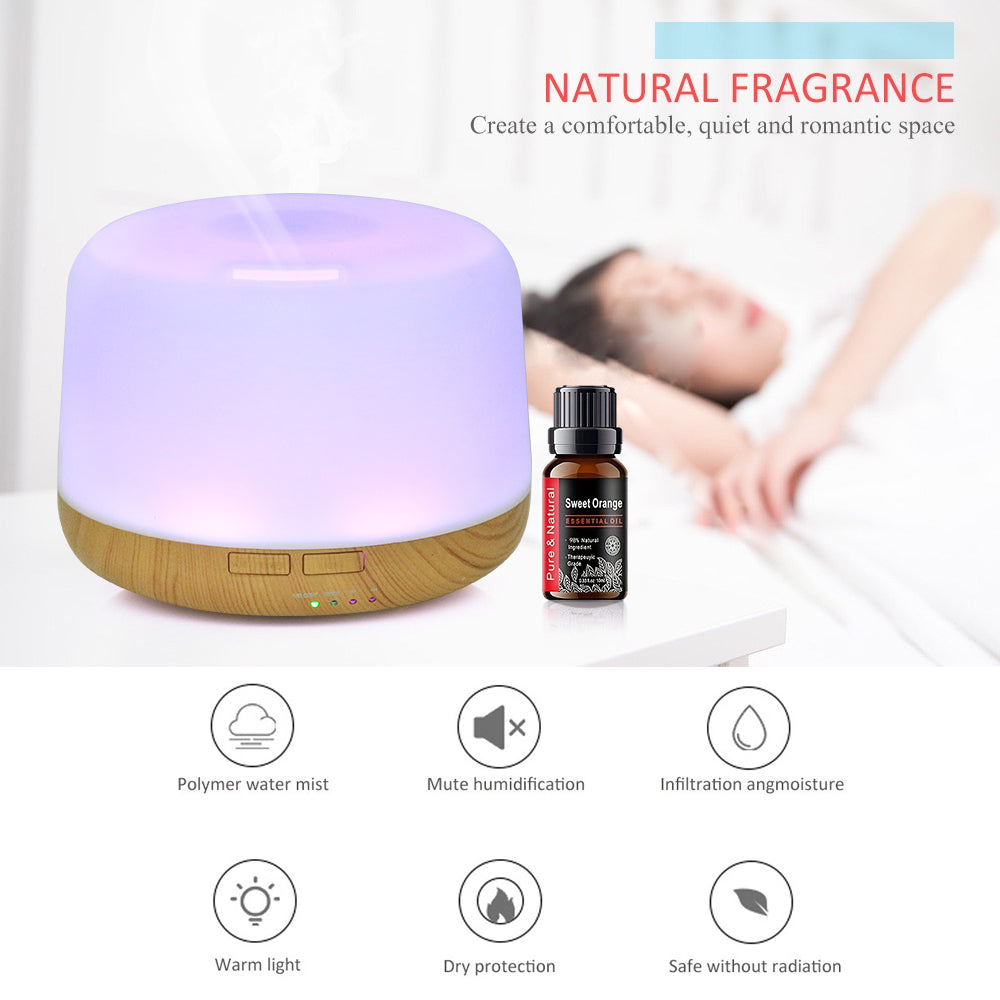 500ml Ultrasonic Essential Oil Diffuser & Humidifier with Remote