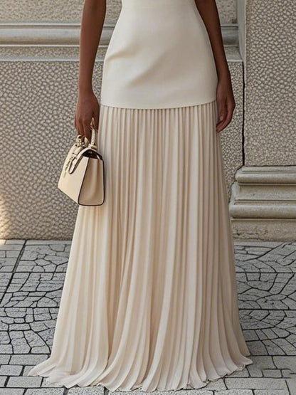 Sleeveless Pleated Maxi Dress
