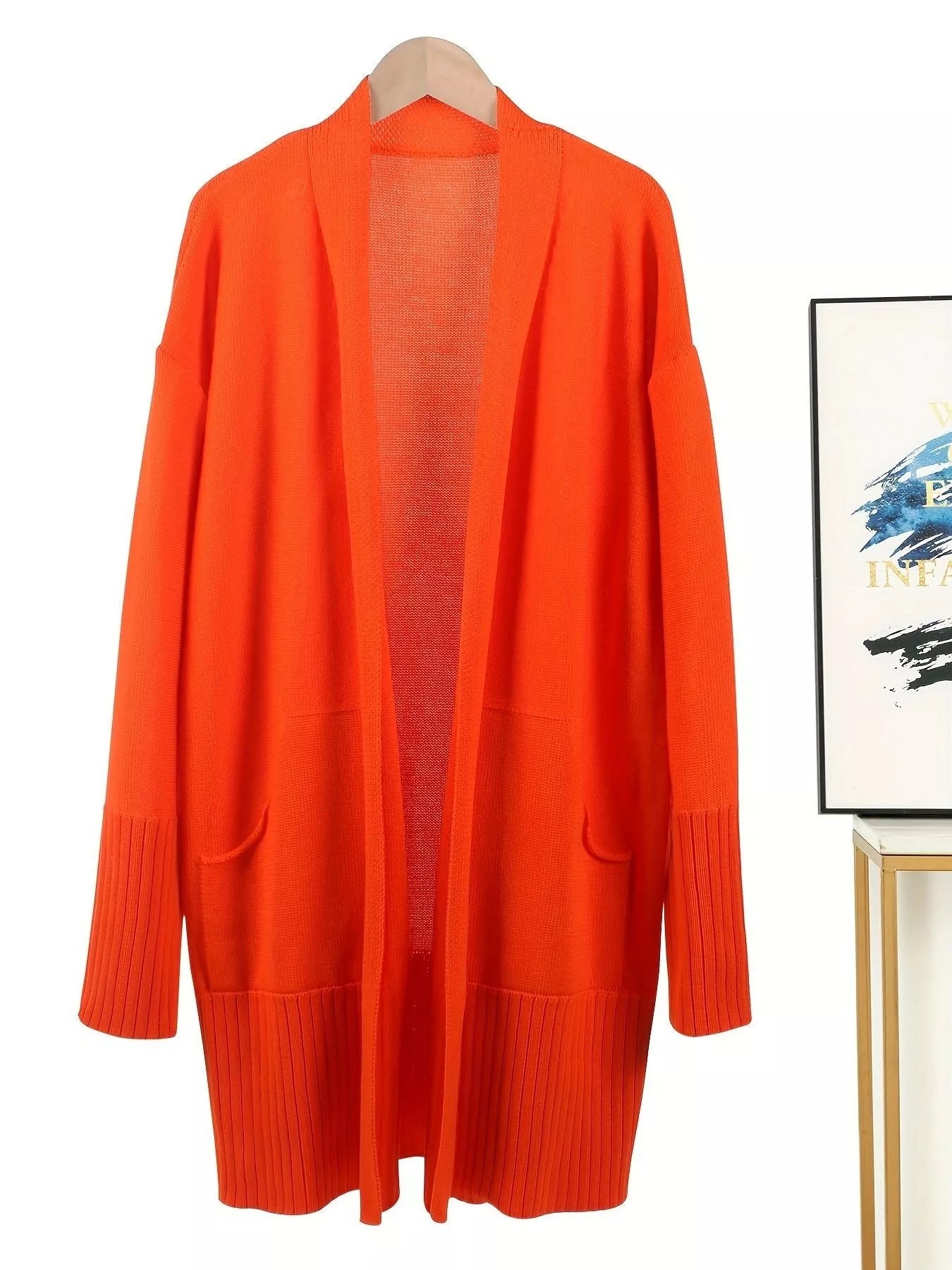 Open-Front Knit Cardigan