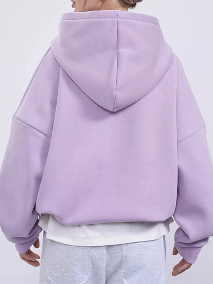 Plus size kangaroo pocket hoodie, view 26
