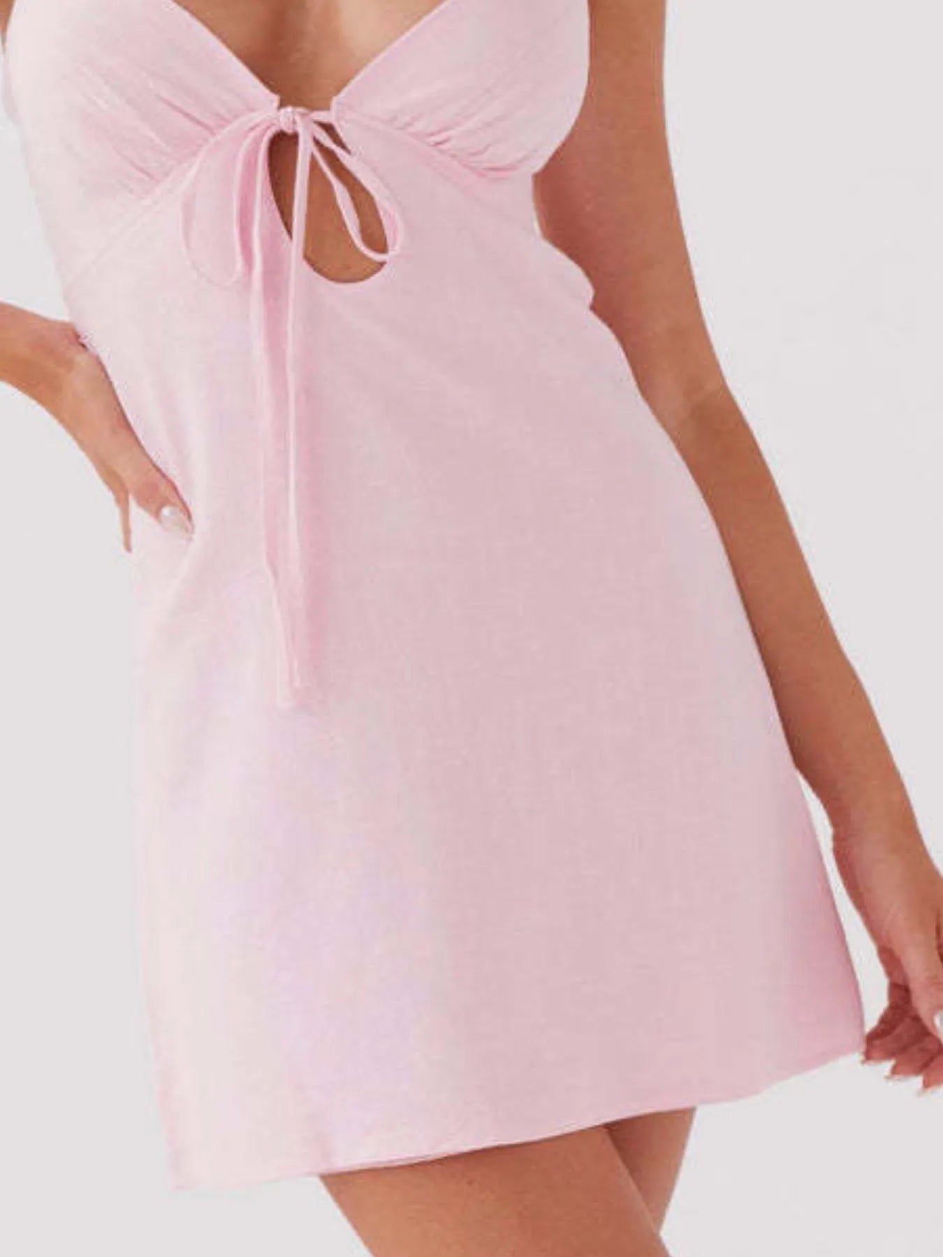 Tie-Front Mini Cami Dress