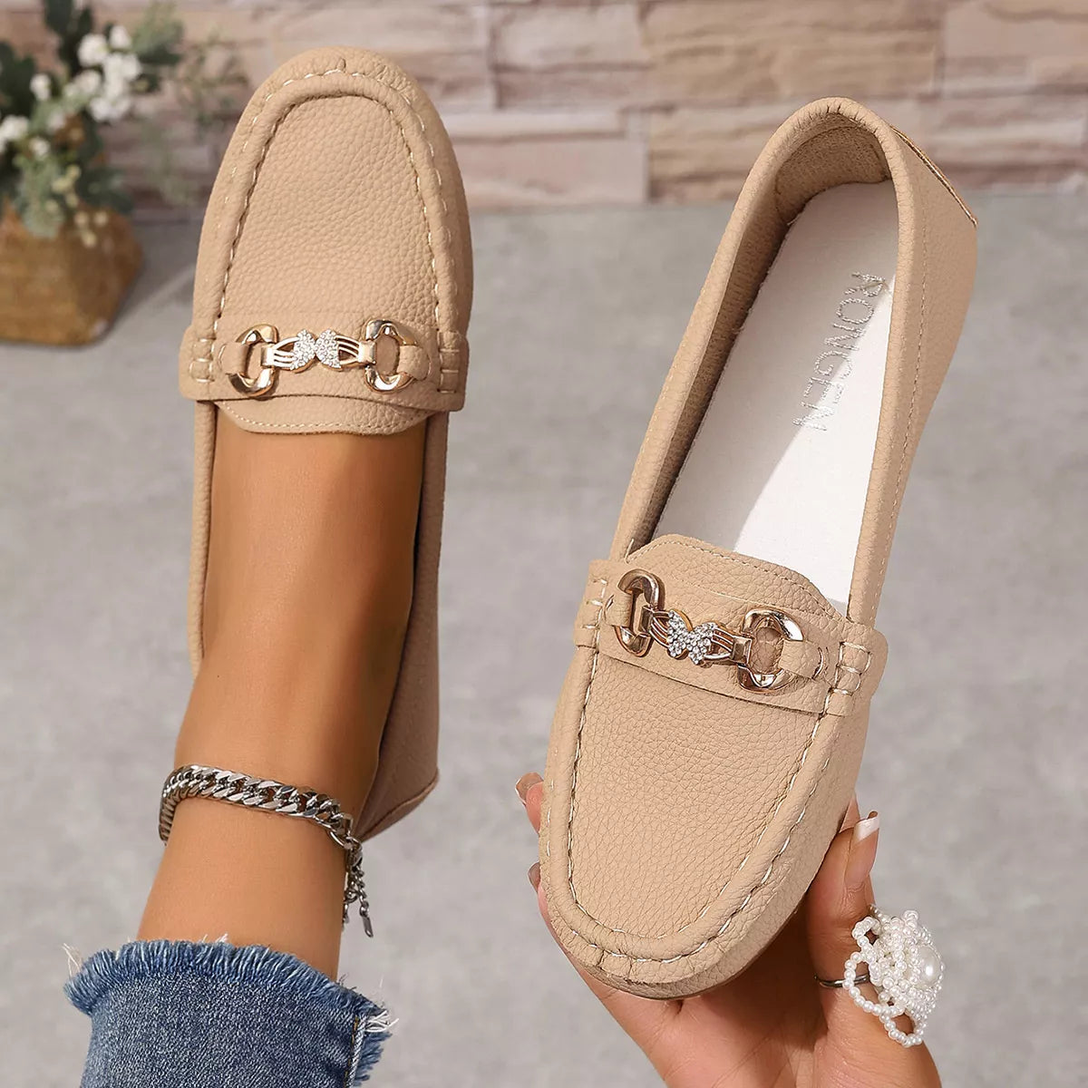 Round Toe Slip-Ons