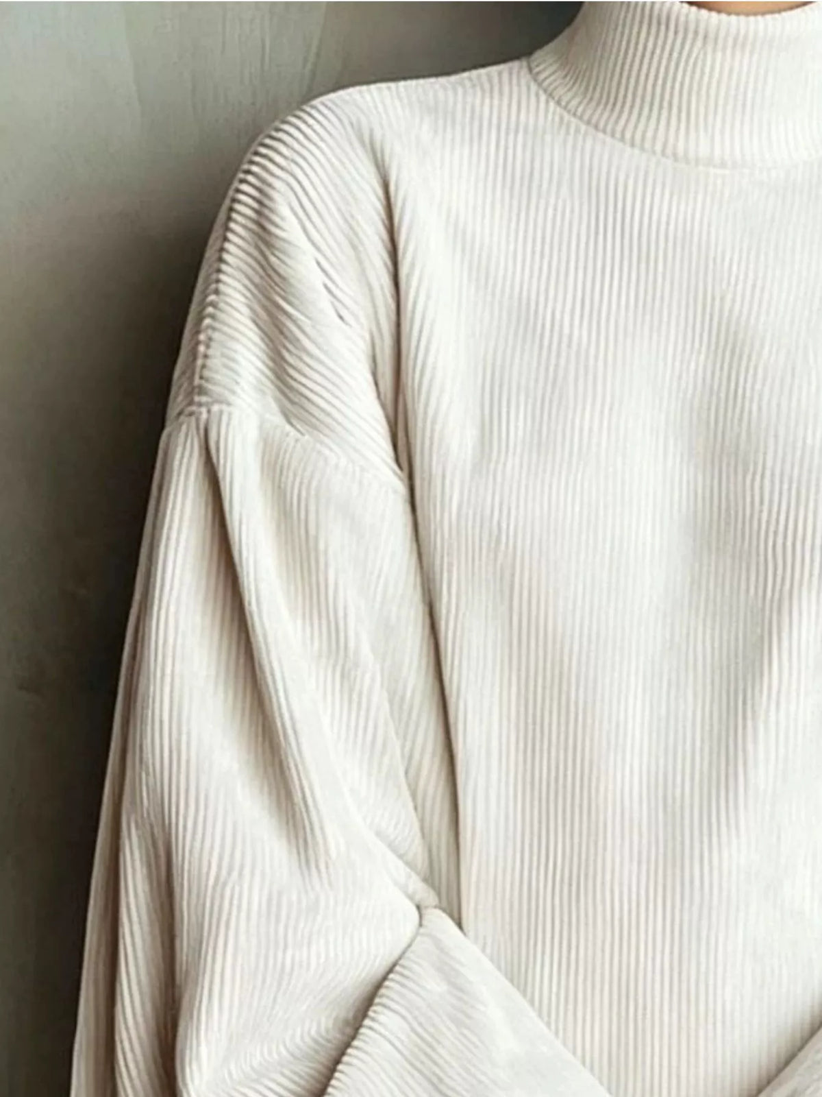 Plus size corduroy lantern sleeve dress, view 4
