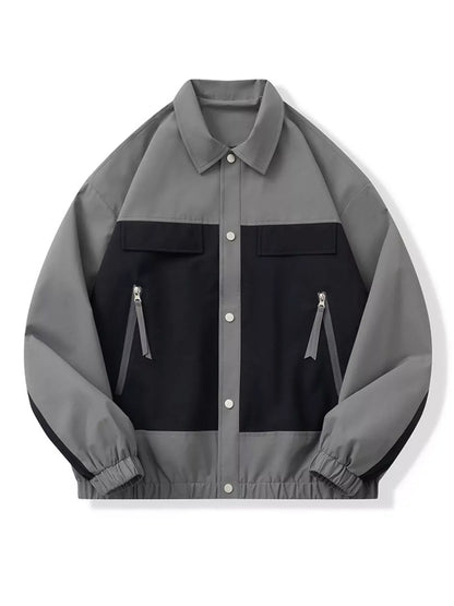 Men's Full Size Snap Down Jacket