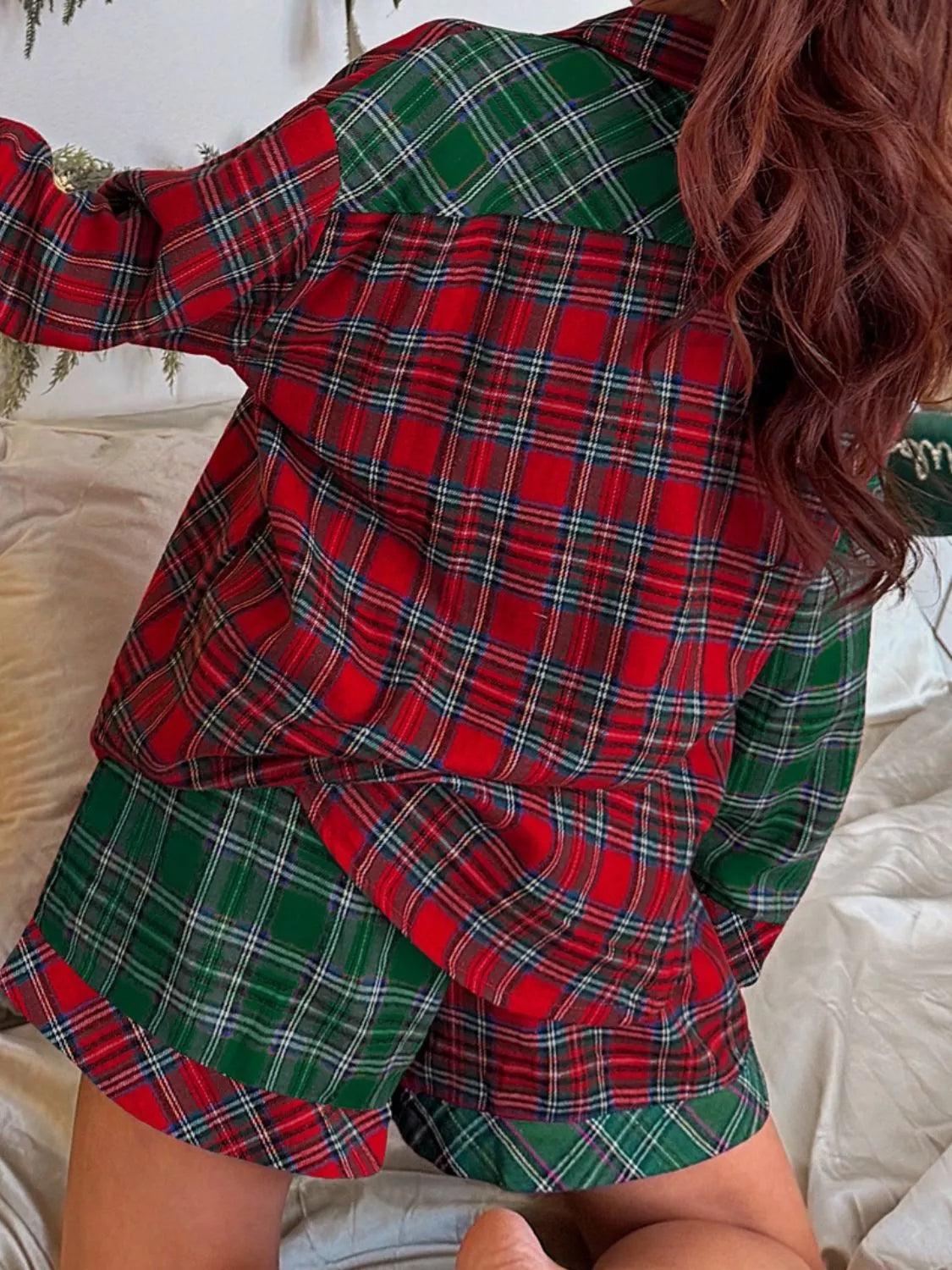 Plaid Christmas 2pcs Pajama Set