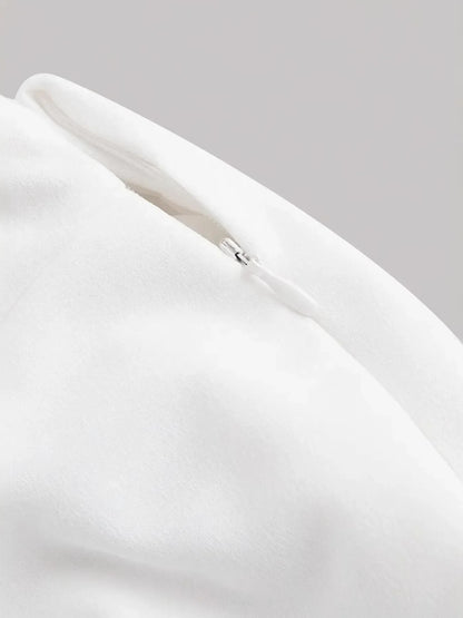 High-Waisted White Wide Leg Pants