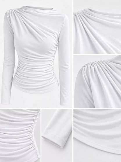 Ruched long sleeve T-shirt, view 15