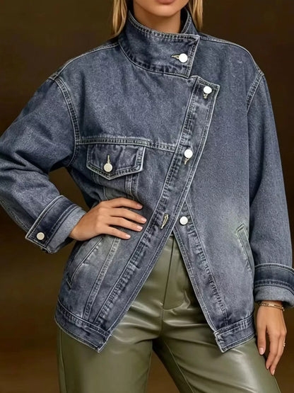 Washed denim jacket, view 7