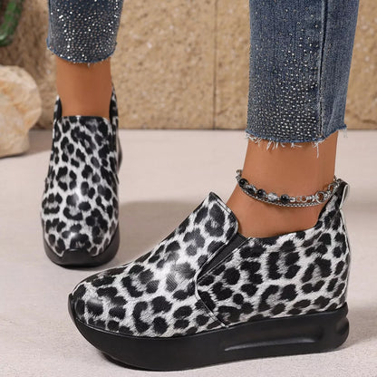 Leopard Platform Slip-Ons