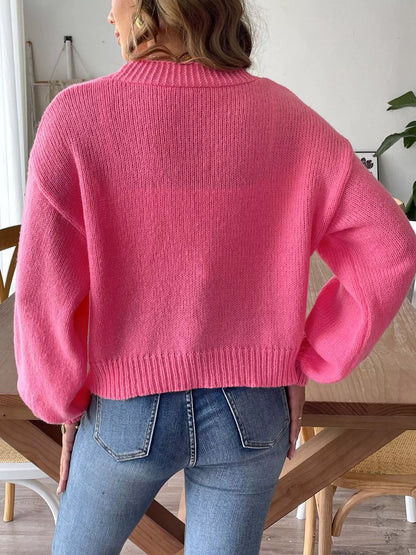 Flower Open Front Cardigan