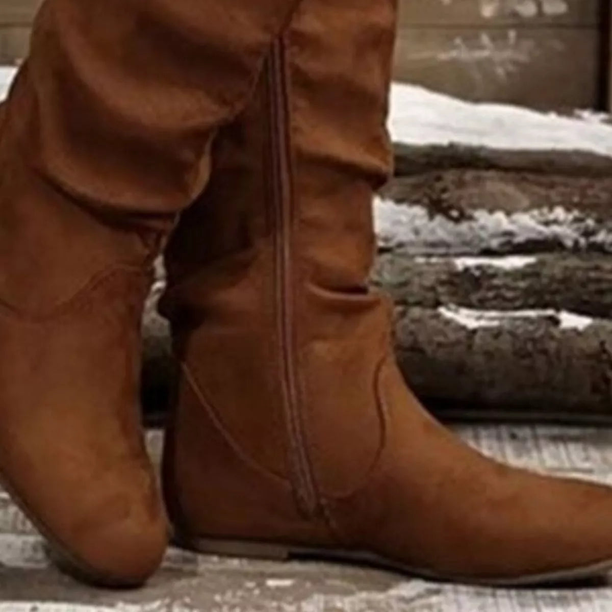 Size Zip Slouchy Boots
